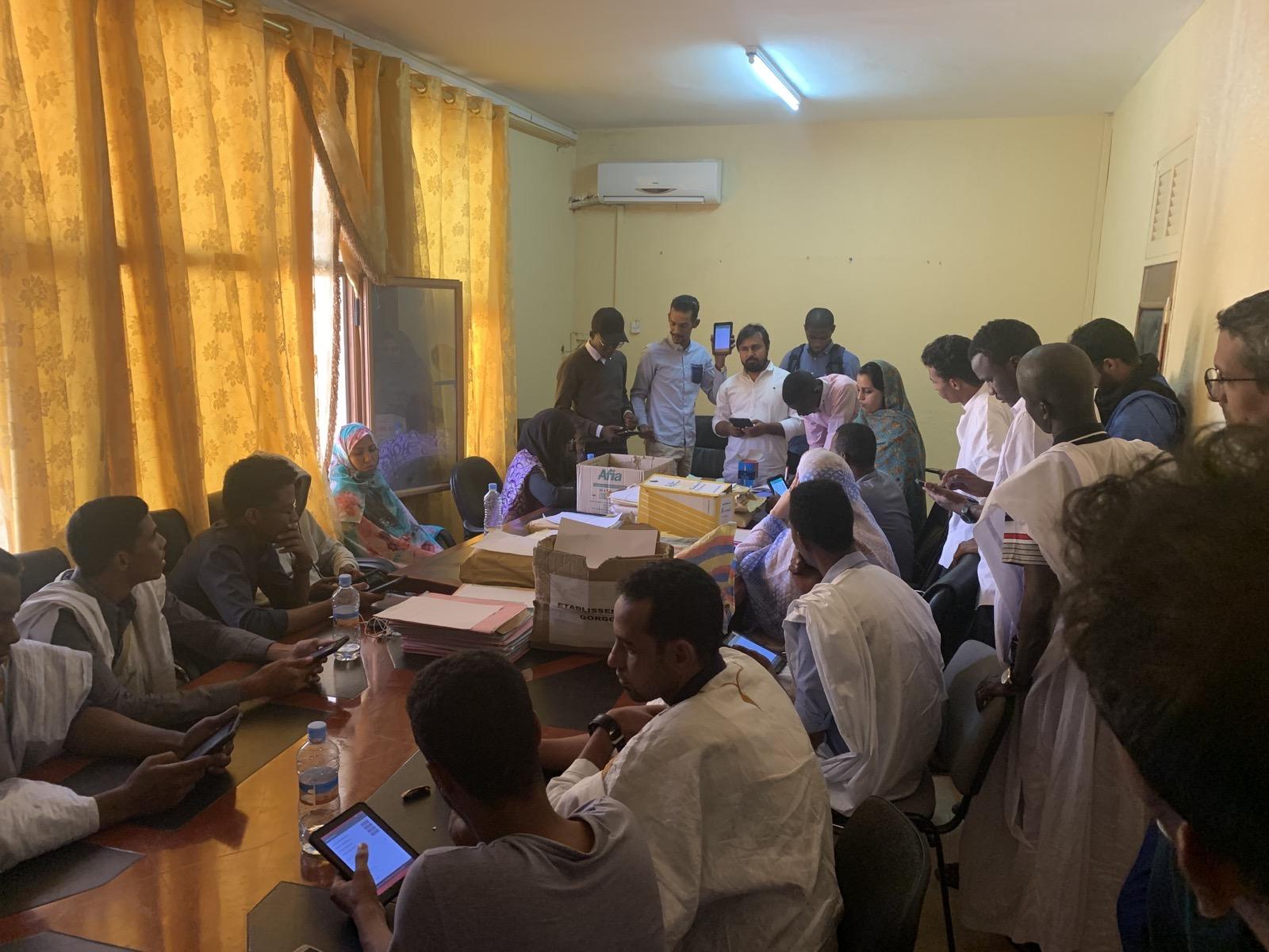 Live system training session in Mauritania